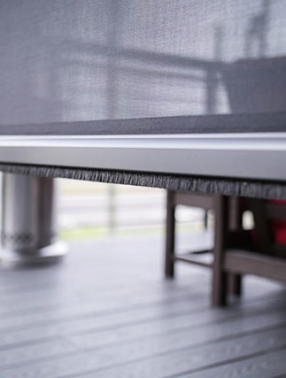 Motorized side-mounted screens