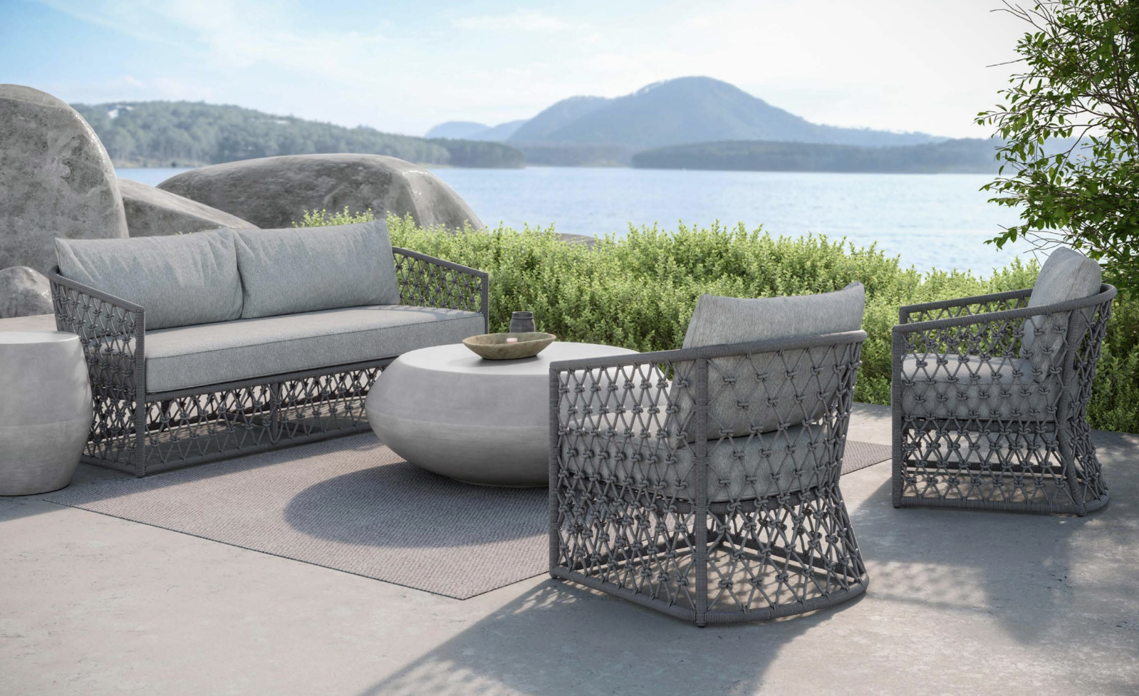 Fully welded aluminum outdoor furniture frame
