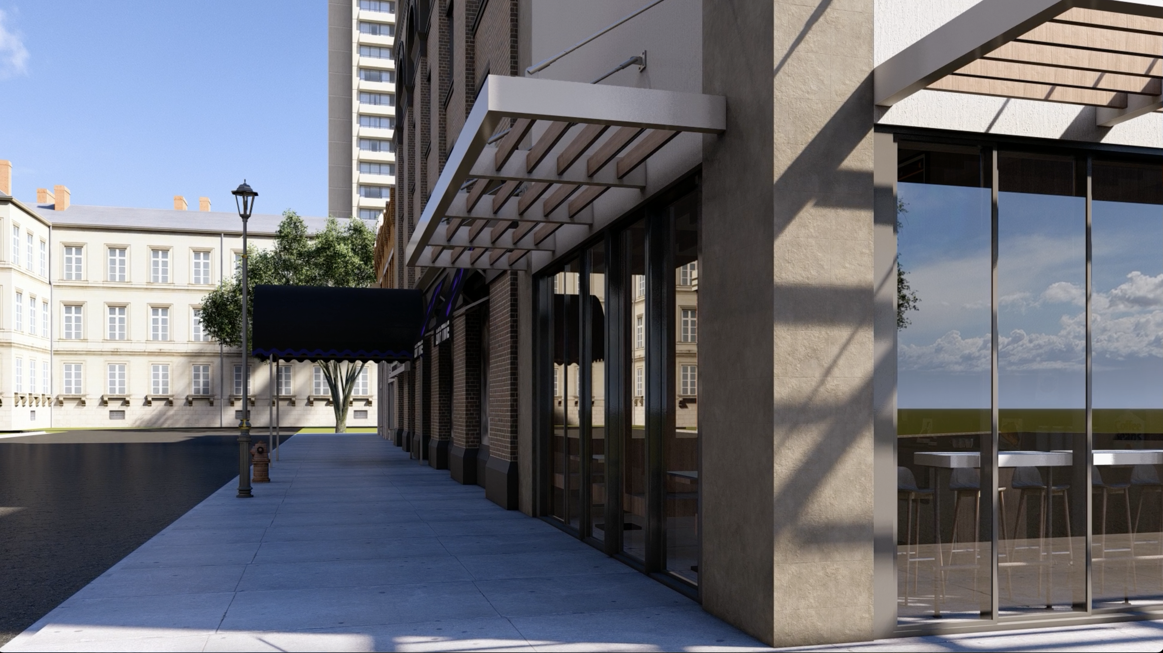 K-NOPY awning with integrated lighting