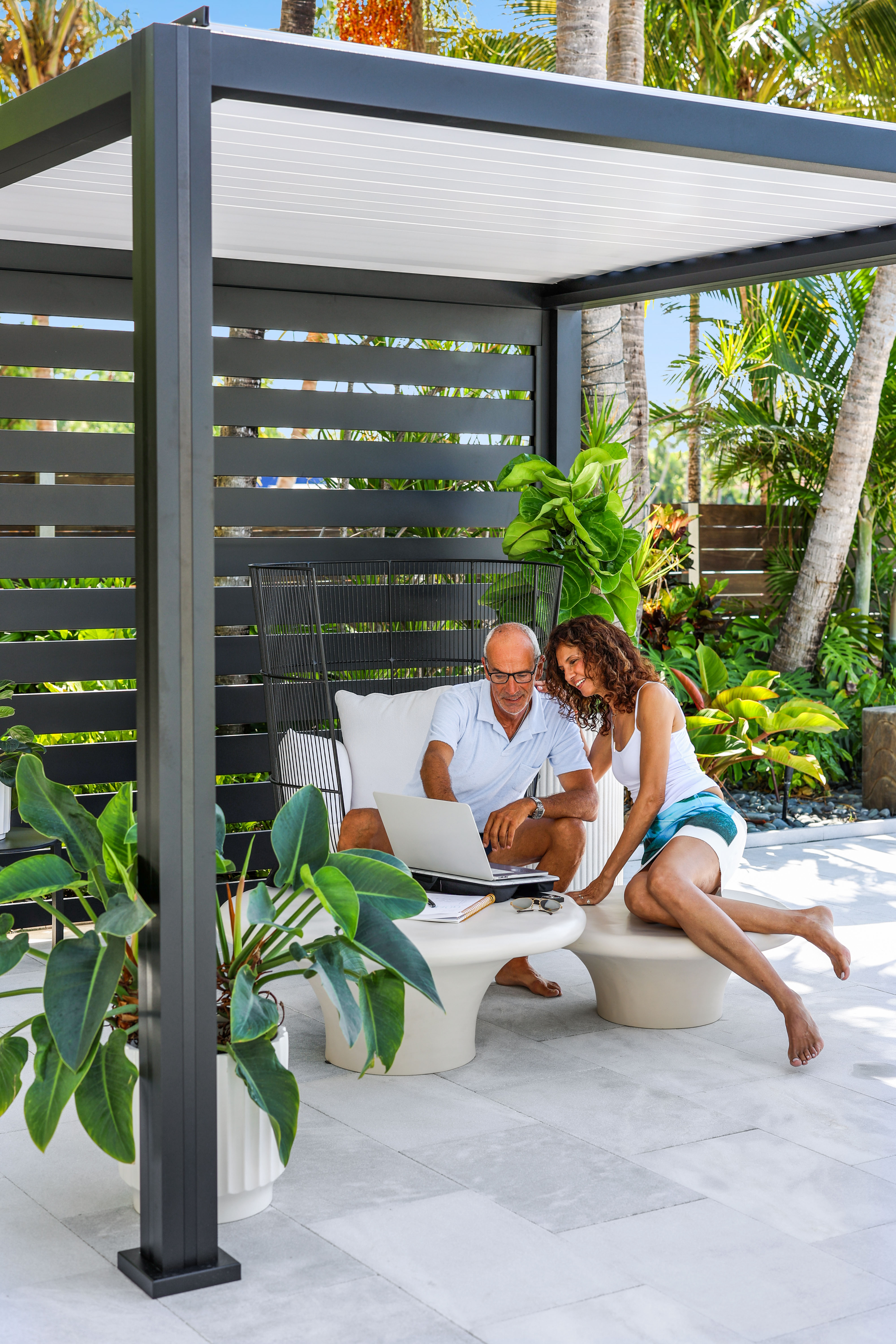 K-BANA louver and privacy wall detail