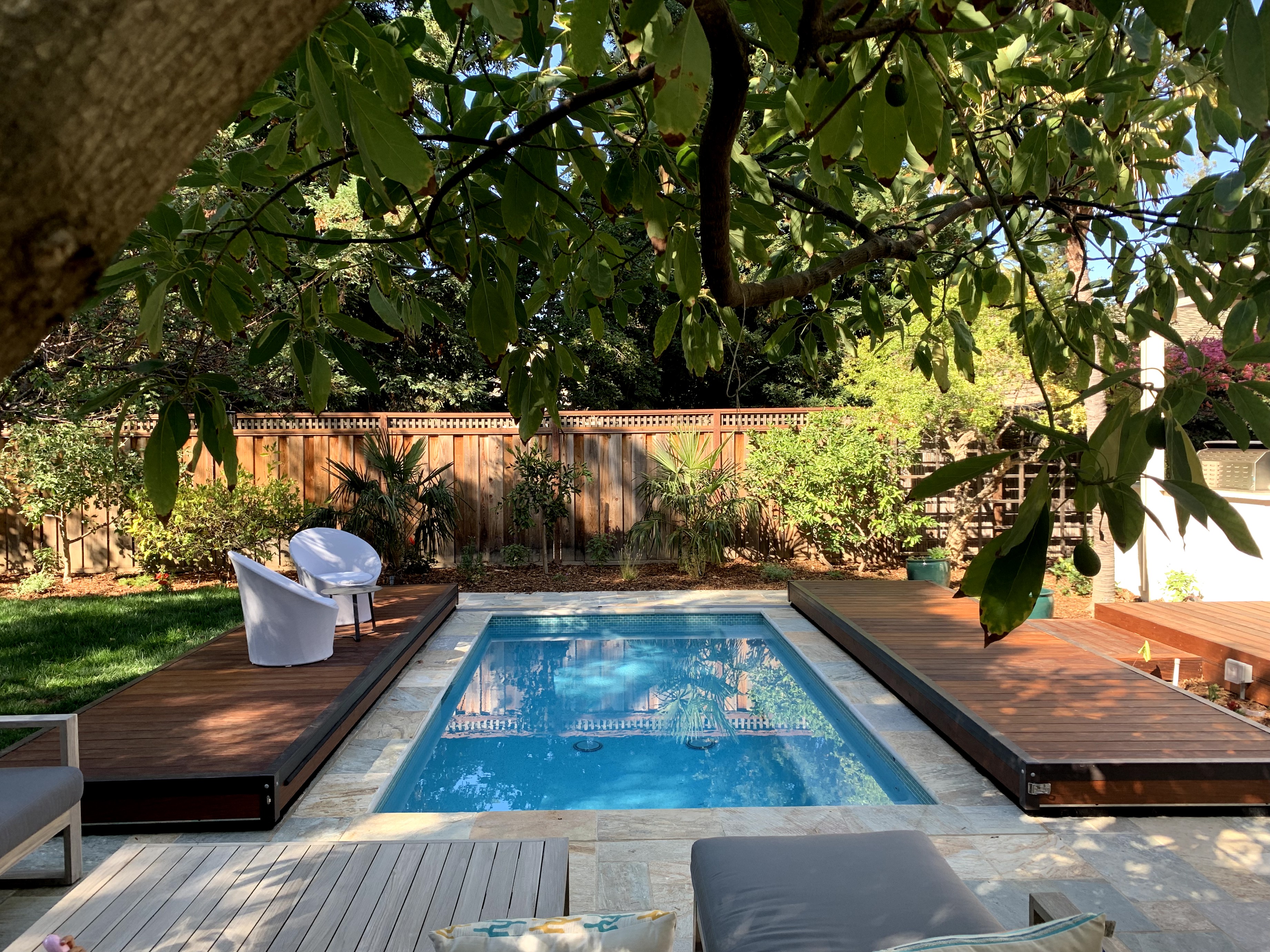 S-LIDE pool cover opening over a residential pool