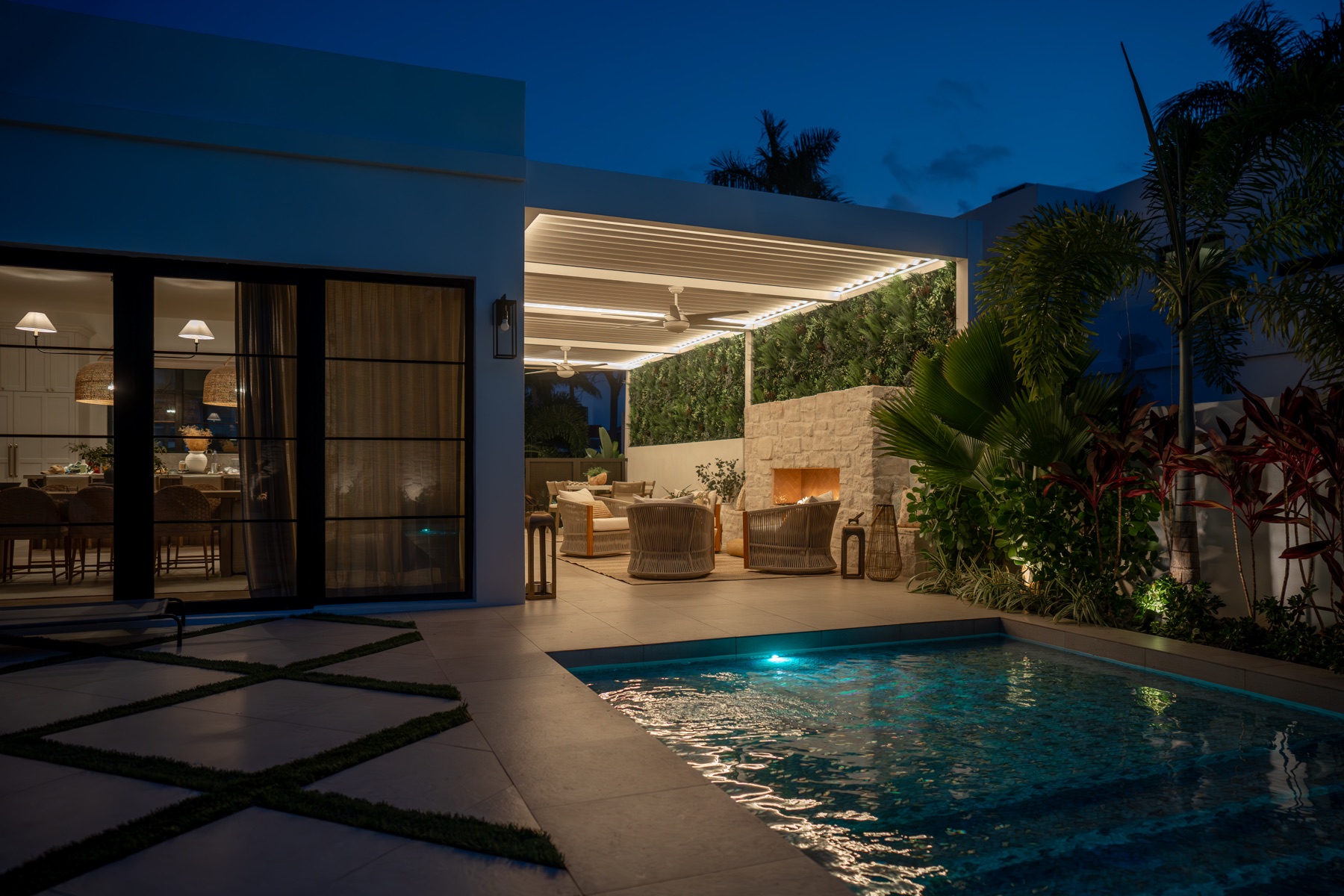 White R-BLADE residential evening