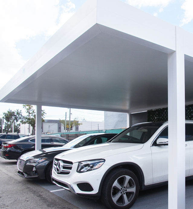 double aluminium carport