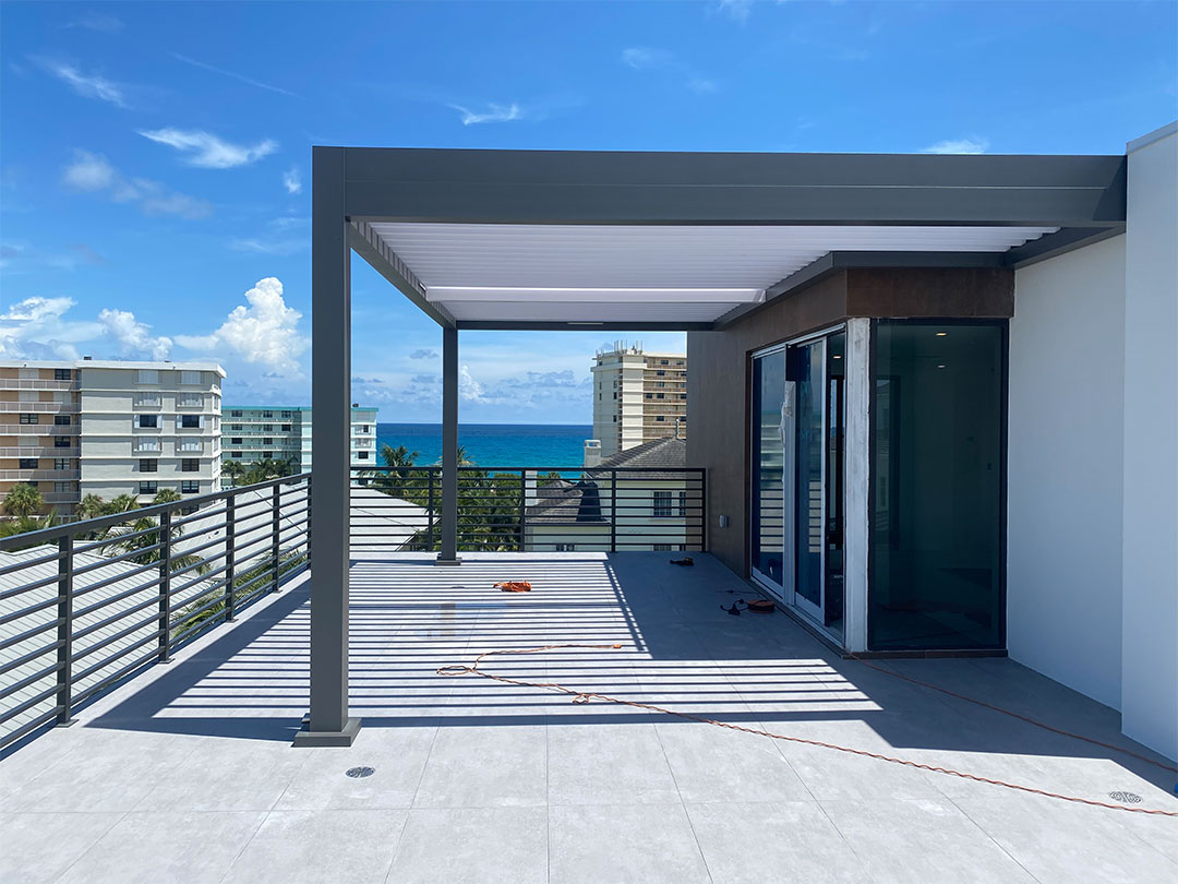 louvered pergola rooftop