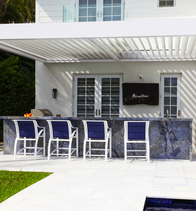 louver pergola area bar barbecue<br />
