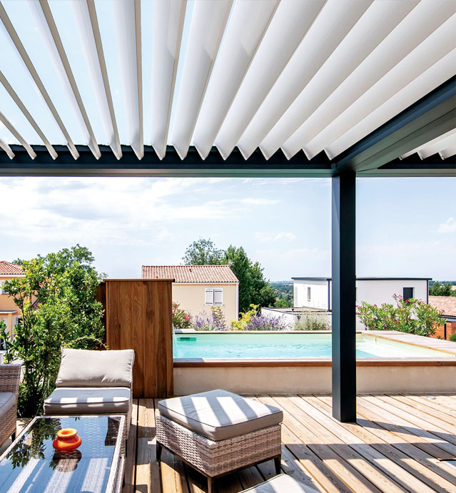 louver pergola roofop