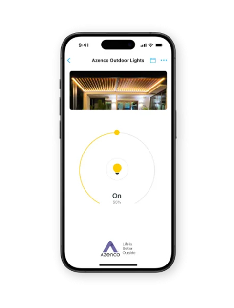 Contrôle de l’éclairage d’un abri d’auto via application mobile