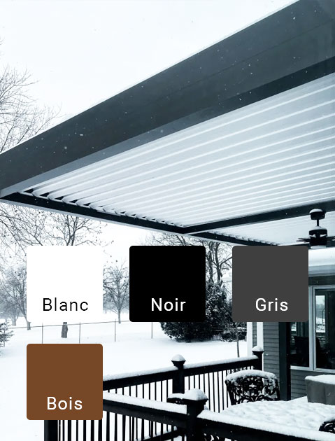 Couleurs standards de la pergola à lames orientables R-BLADE