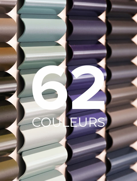 Nuancier de 62 couleurs pour armatures et lames de pergola bioclimatique